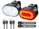 LED dviračio žibintų komplektas priekinis ir galinis įkraunamas USB