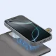 Dux Ducis Lawa odinis dėklas iPhone 16 Pro su nuimama magnetine pinigine, pilkas