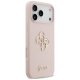 Guess Silicone Big 4G Script dėklas, skirtas iPhone 17 Pro Max, rožinis