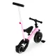 ECOTOYS 2-in-1 triratukas ir balansinis dviratukas su rankena, rožinis