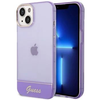"Guess Translucent" dėklas "iPhone 14 Plus" telefonui, violetinis
