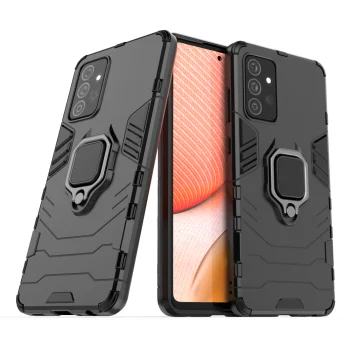 Dėklas Samsung Galaxy A72 4G Ring Armor su stovu, juodas
