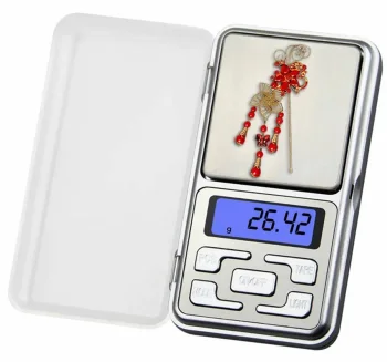 Digital Pocket Scale 500g 0.1g Precision Jewelry Gram Scale, Silver
