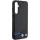 BMW Leather Carbon dėklas Samsung Galaxy S23 FE S711 BMHCS23FE22NBCK, juodas