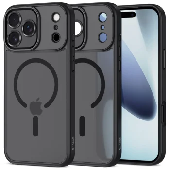 Tech-Protect MagCam MagSafe dėklas iPhone 17 Pro Max, matinė juoda