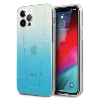 Mercedes Transparent Line mėlynas dėklas iPhone 12 / 12 Pro