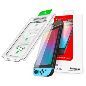 Grūdintas apsauginis stiklas AmazingThing Radix, skirtas Nintendo Switch 2, 2 vnt.