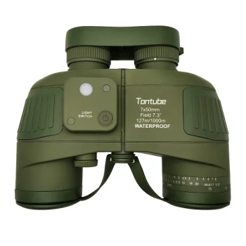 Žiūronai 7x50 BaK-4, 7.3°, IPX7 su kompasu ir tolimačiu