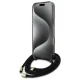 Guess dėklas iPhone 16 Pro su Crossbody virvele ir MagSafe, juodas