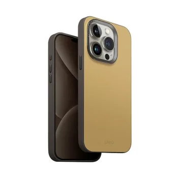 Uniq Lyden DS Magclick Charging dėklas iPhone 15 Pro 6.1", geltonas/pilkas