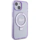 Guess Ring Stand Script Glitter MagSafe dėklas iPhone 15/14 Plus, violetinis