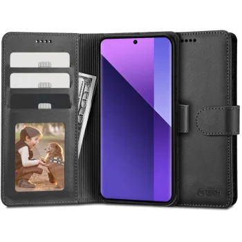 Xiaomi Redmi Note 13 Pro+ 5G Tech-Protect Wallet Book Case Cover, Black