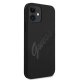Guess dėklas iPhone 12 mini telefonui Silicone Vintage Script, juodas