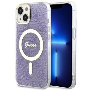 Guess dėklas iPhone 14 Plus telefonui, 4G MagSafe, violetinis
