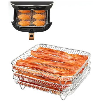 Square Air Fryer Rack, 3-Tier Set