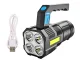 Powerful rechargeable LED spotlight flashlight 2-in-1, black