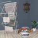 Foldable Vertical Clothes Drying Rack, 3 Levels, White/Black