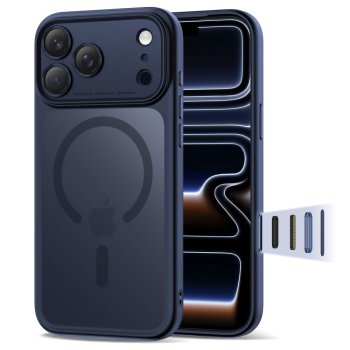 Tech-Protect Magpeak MagSafe Case for iPhone 17 Pro Matte Navy Blue