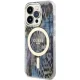Guess Leopard MagSafe dėklas iPhone 14 Pro Max telefonui, mėlynas