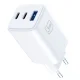 Įkroviklis 3mk Hyper GaN 65W USB-C USB-A, baltas