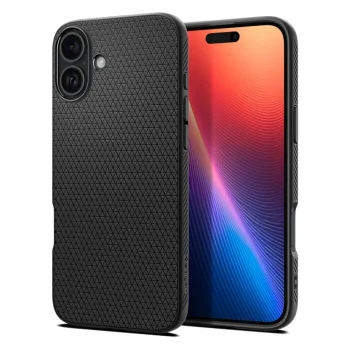 Dėklas Spigen Liquid Air, skirtas Apple iPhone 16, juodas