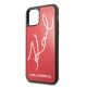 Karl Lagerfeld dėklas iPhone 11 Pro Max telefonui Signature Glitter, raudonas