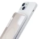 3mk Hardy Silicone MagCase dėklas, skirtas iPhone 15, baltas / sidabrinis