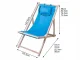 Folding Wooden Beach and Garden Sun Lounger with Cushion, Blue