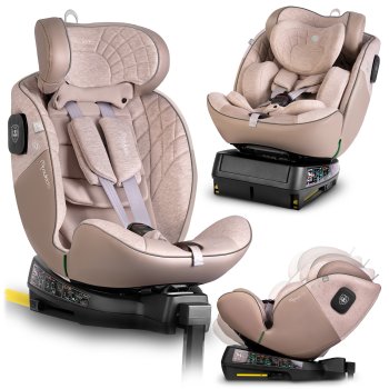 Nukido Aero Line automobilinė kėdutė 0-36 kg Isofix, smėlio spalvos