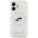 Karl Lagerfeld IML Glitter Karl & Choupette MagSafe dėklas iPhone 17, pilkas