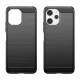 Lankstus dėklas telefonui Xiaomi Redmi 12 Carbon Case, juodas