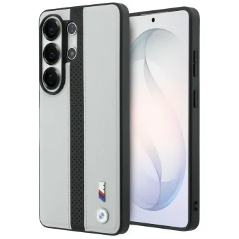 BMW M Perforated Stripe Logo MagSafe dėklas Samsung Galaxy S26 Ultra, pilkas
