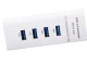 USB 3.0 šakotuvas, 4 prievadai, 5 Gbps, baltas