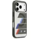 BMW M IML Metal Buttons Tricolor Lines MagSafe dėklas iPhone 17 Pro Max, pilkas