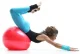Gimnastikos kamuolys su pompa 65cm, raudonas