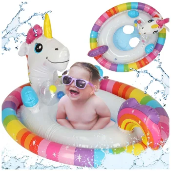 INTEX 59570 Unicorn Baby Swim Float with Seat for Toddlers 3-4 Years