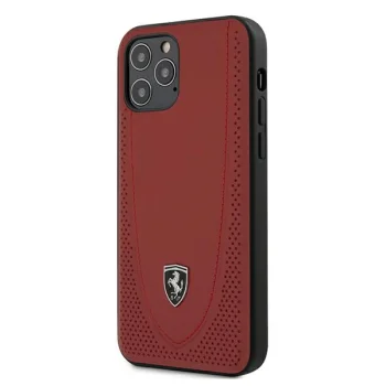 Ferrari Off Track Perforated dėklas iPhone 12 / 12 Pro telefonui, raudonas