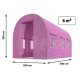 Sodo šiltnamio tunelis Case 123404, 2x3 m (6 m²), rožinis