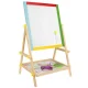 Children\'s Double-sided Magnetic Wooden Drawing Board with Accessories, 65cm