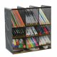 Metal Desk Organizer DA513 with 10 Compartments, Black