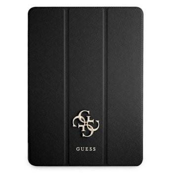 Guess Saffiano atverčiamasis dėklas iPad 12.9" (2021), juodas