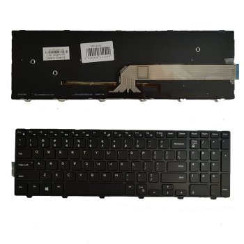 Dell Inspiron 5558 / 3558 / 5758 klaviatūra su apšvietimu (US), juoda