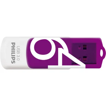 USB atmintinė Philips Vivid Edition 64 GB USB 3.0, balta / violetinė