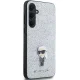 Karl Lagerfeld dėklas Samsung Galaxy A35 telefonui Fixed Glitter Ikonik, sidabrinis