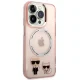 Karl Lagerfeld Karl & Choupette MagSafe dėklas iPhone 14 Pro Max, rožinis