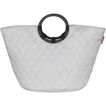 Skalbinių krepšys Reisenthel Loophome S, 42 x 40 x 42 cm, šviesiai pilkas (Rhombus Light Grey)