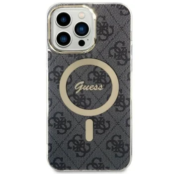 Samsung Galaxy S23 (SM-S911) Guess 4G MagSafe Case Cover (GUHMS23SH4STK), Black