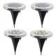 Saulės energijos lauko šviestuvai, 8 LED, šaltai balta (4 vnt.)