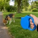 Automatinis šunų pavadėlis, juostinis, su fiksatoriumi, 5m, iki 15kg, mėlynas