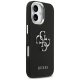 Guess Grained Big 4G Classic Logo dėklas iPhone 17, juodas